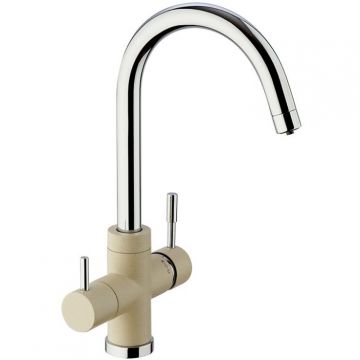 Смеситель для кухни Paini (Паини) Cox на 3 воды 7855643CR3V11L2KM Granite (Гранит) Sahara