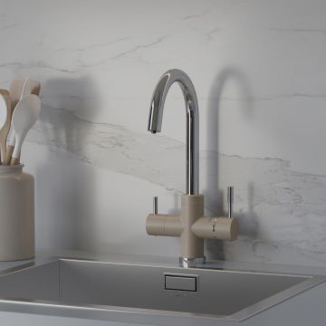 Смеситель для кухни Paini Cox на 3 воды 7872643CR3V11L2KM Granite Truffle