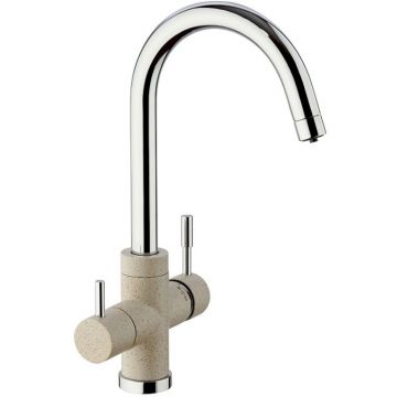 Смеситель для кухни Paini (Паини) Cox на 3 воды 7894643CR3V11L2KM Granite (Гранит) Avena