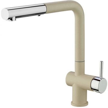 Смеситель для кухни Paini (Паини) Cox с выдвижной лейкой HD55566CR1KM Granite (Гранит) Sahara