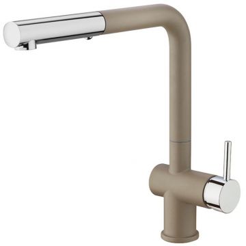 Смеситель для кухни Paini (Паини) Cox с выдвижной лейкой HD72566CR1KM Granite (Гранит) Truffle