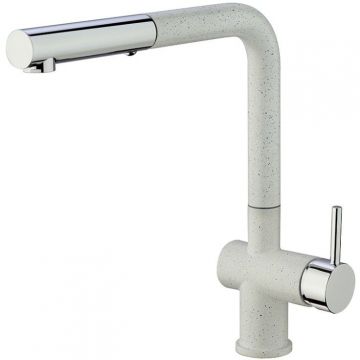 Смеситель для кухни Paini (Паини) Cox с выдвижной лейкой HD90566CR1KM Ultrawhite