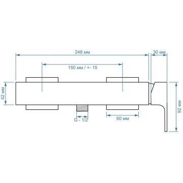 Смеситель для душа Paini (Паини) Grazia без аксессуаров 21CR511 хром