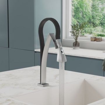 Смеситель для кухни Paini Hybrid электрический HKPA557YOSIKKM сталь