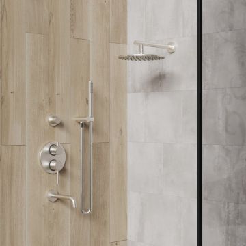 Смеситель для ванны Paini (Паини) Cox встраиваемый 78PW6911 брашированный никель