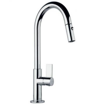 Смеситель для кухни Paini (Паини) Cox выдвижной излив 78CR591SAKM хром