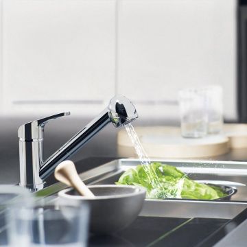 Смеситель для кухни Paini Creta выдвижной 42CR568LMKM хром