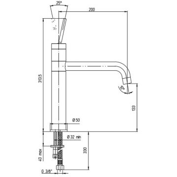 Смеситель для кухни Paini (Паини) Cox джостиковое управление 78CR579JOKM хром