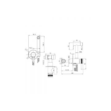 Встраиваемый смеситель с гигиеническим душем Allen Brau (Аллен Брау) Priority 5.31A29-GB с внутренней частью, брашированное золото