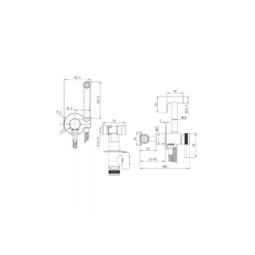 Встраиваемый смеситель с гигиеническим душем Allen Brau (Аллен Брау) Priority 5.31A29-BN с внутренней частью, брашированный никель