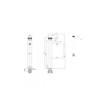 Смеситель для раковины Allen Brau (Аллен Брау) Priority 5.31A02-MG, брашированный графит