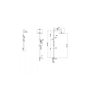 Душевая стойка Allen Brau (Аллен Брау) Priority 5.31031-00 без излива, хром