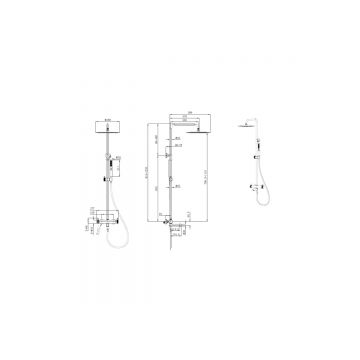 Душевая стойка Allen Brau (Аллен Брау) Priority 5.31A10-00 с изливом, хром