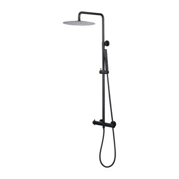 Душевая стойка Allen Brau (Аллен Брау) Fantasy 5.11001-31 со смесителем и термостатом, черный матовый