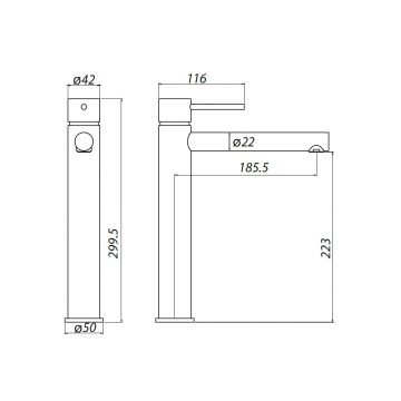 Смеситель для раковины Allen Brau (Аллен Брау) Glority 5.51002-00, хром