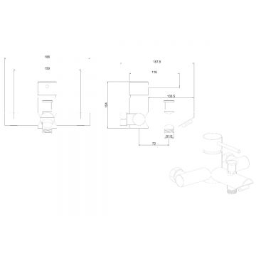 Смеситель для ванны и душа Allen Brau (Аллен Брау) Glority 5.51003-00, хром