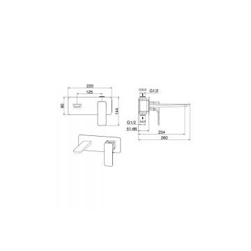 Смеситель для раковины Allen Brau (Аллен Брау) Infinity 5.21003-00 с внутренней частью, хром