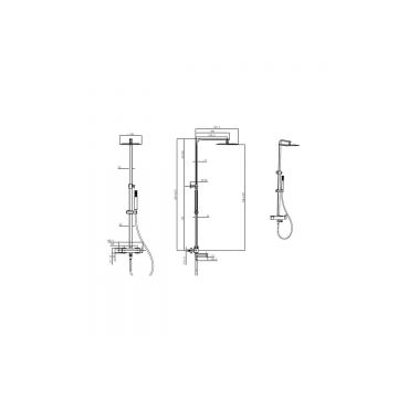 Душевая стойка Allen Brau (Аллен Брау) Infinity 5.21029-00 со смесителем, хром