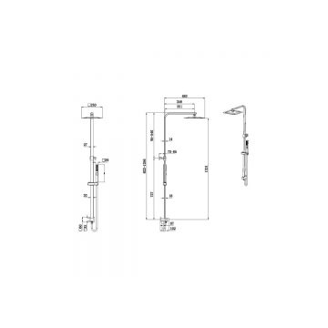 Душевая стойка Allen Brau (Аллен Брау) Infinity 5.21031-00 без излива, хром