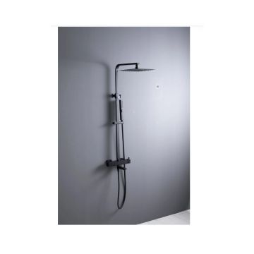 Душевая стойка Allen Brau (Аллен Брау) Infinity 5.21029-31 со смесителем, черный матовый