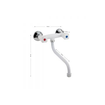 Смеситель для кухни Brimix (Бримикс) 4404, белый