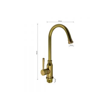 Смеситель для кухни Brimix (Бримикс) 87209, бронза