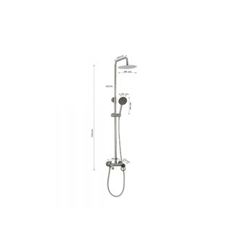 Душевая стойка Brimix (Бримикс) 3085, сатин