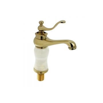 Смеситель для раковины Brimix (Бримикс) 164, золото,мрамор