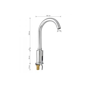 Смеситель для раковины Brimix (Бримикс) 81 сенсорный, с регулировкой температуры воды, хром