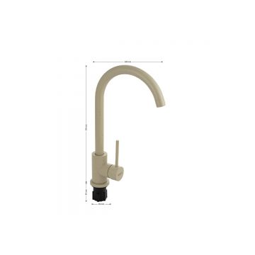 Смеситель для кухни Brimix (Бримикс) 9306, светло-бежевый камень