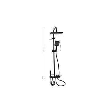 Душевая стойка Brimix (Бримикс) 30512, черный