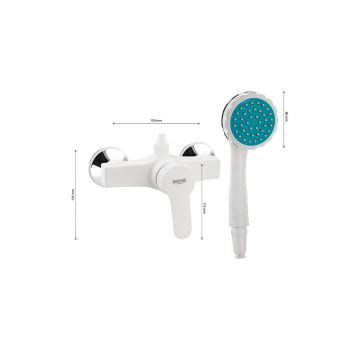 Смеситель для душа Brimix (Бримикс) 594 шаровый, белый