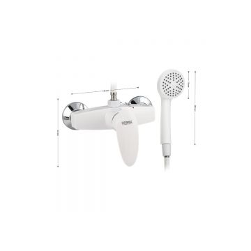 Смеситель для душа Brimix (Бримикс) 5941шаровый, белый