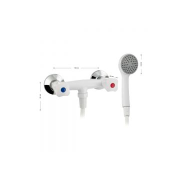 Смеситель для душа Brimix (Бримикс) 4403 шаровый, белый