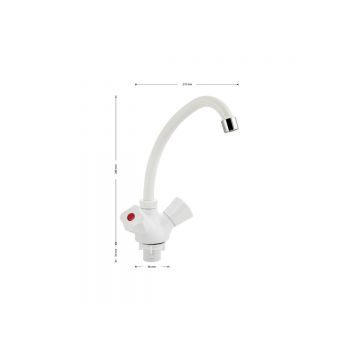 Смеситель для кухни Brimix (Бримикс) 4405, белый