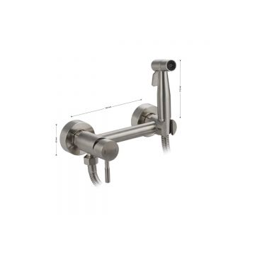 Смеситель для биде Gfmark 2048 с гигиенической лейкой, сатин