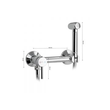 Смеситель для биде Gfmark 2066 с гигиенической лейкой, хром