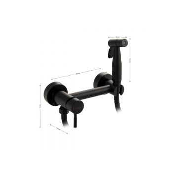 Смеситель для биде Gfmark 2448 с гигиенической лейкой, черный