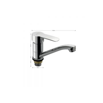 Смеситель для кухни, для раковины Bianco (Бьянко) 3714s, хром