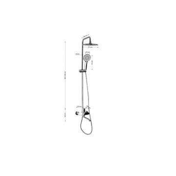 Душевая стойка Fabia (Фабия) 9676, хром