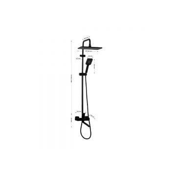 Душевая стойка Fabia (Фабия) 9775, черный