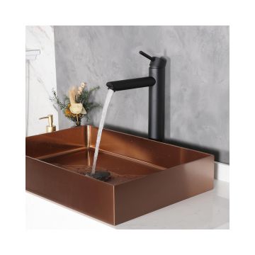 Смеситель высокий для раковины Gid Berlin SS080-BM-D SS080BMD, черный матовый