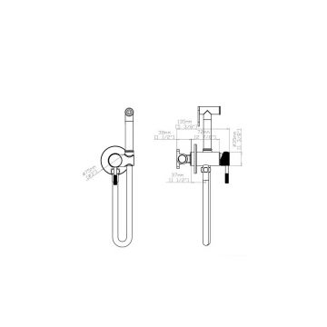 Гигиенический душ Gid EdessaL070-BM-GD, черный матовый
