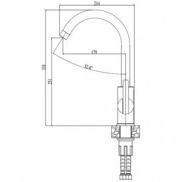 Смеситель для кухни Alveus (Алвеус) Genesis Tonia G81 Concrete серый