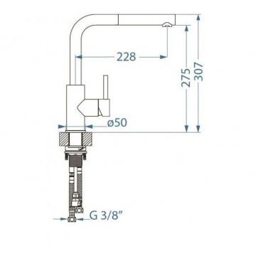 Смеситель для кухни Alveus (Алвеус) Zeos-P Monarch Black Matt черный