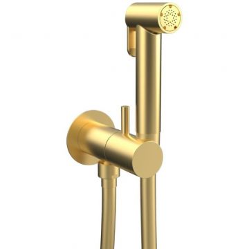 Комплект круглого гигиенического душа Graffio (Граффито), с прогрессивным картриджем, матовое золото, KSPAT103/OROP