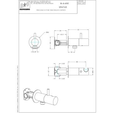 Комплект круглого гигиенического душа Graffio (Граффито), с прогрессивным картриджем, матовое золото, KSPAT103/OROP