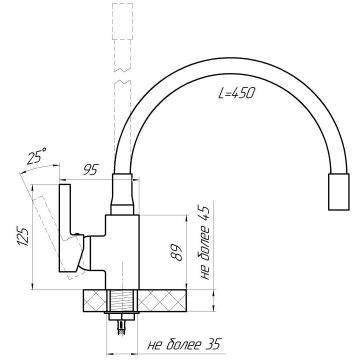 Смеситель для кухни Сантаком stMIRA 5098-3, белый