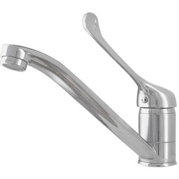 Смеситель для кухни с хирургической ручкой Сантаком (Santakom) stMIRA 5179, хром