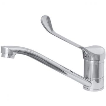 Смеситель для кухни с хирургической ручкой Сантаком (Santakom) stOMEGA 4379, хром